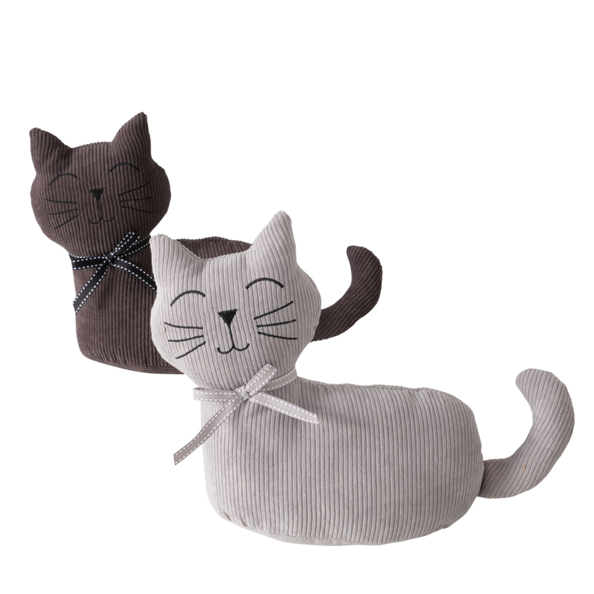 Türstopper - Katze - dunkelgrau-hellgrau - 11 cm