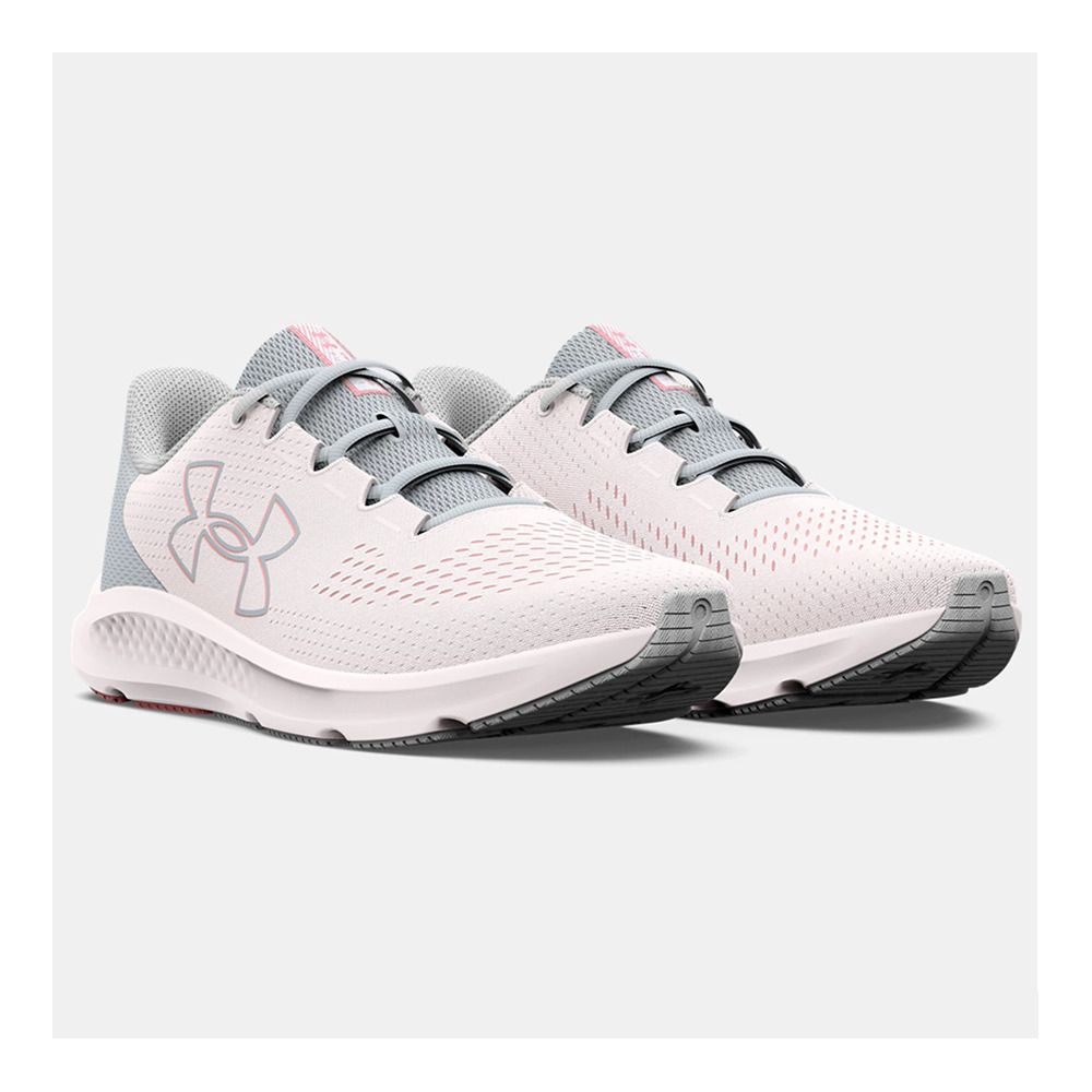 Under Armour CHARGED PURSUIT 3 BIG LOGO - Chaussures running Femme blanc