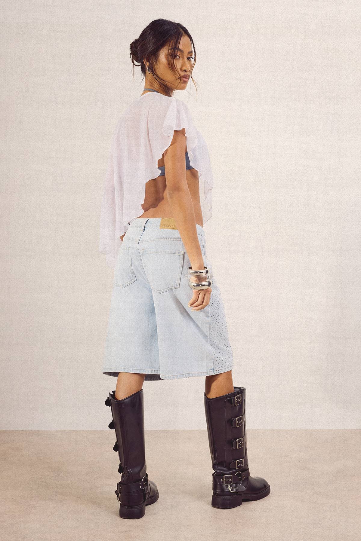 boohoo Haut Cape En Maille Transparente