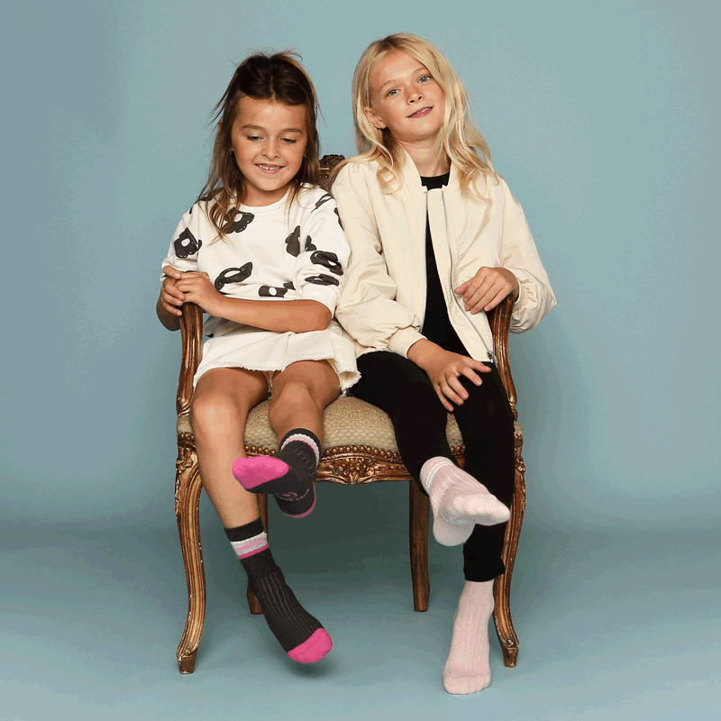 Shoesme antraciet-roze sok  | Meisjes schoenen