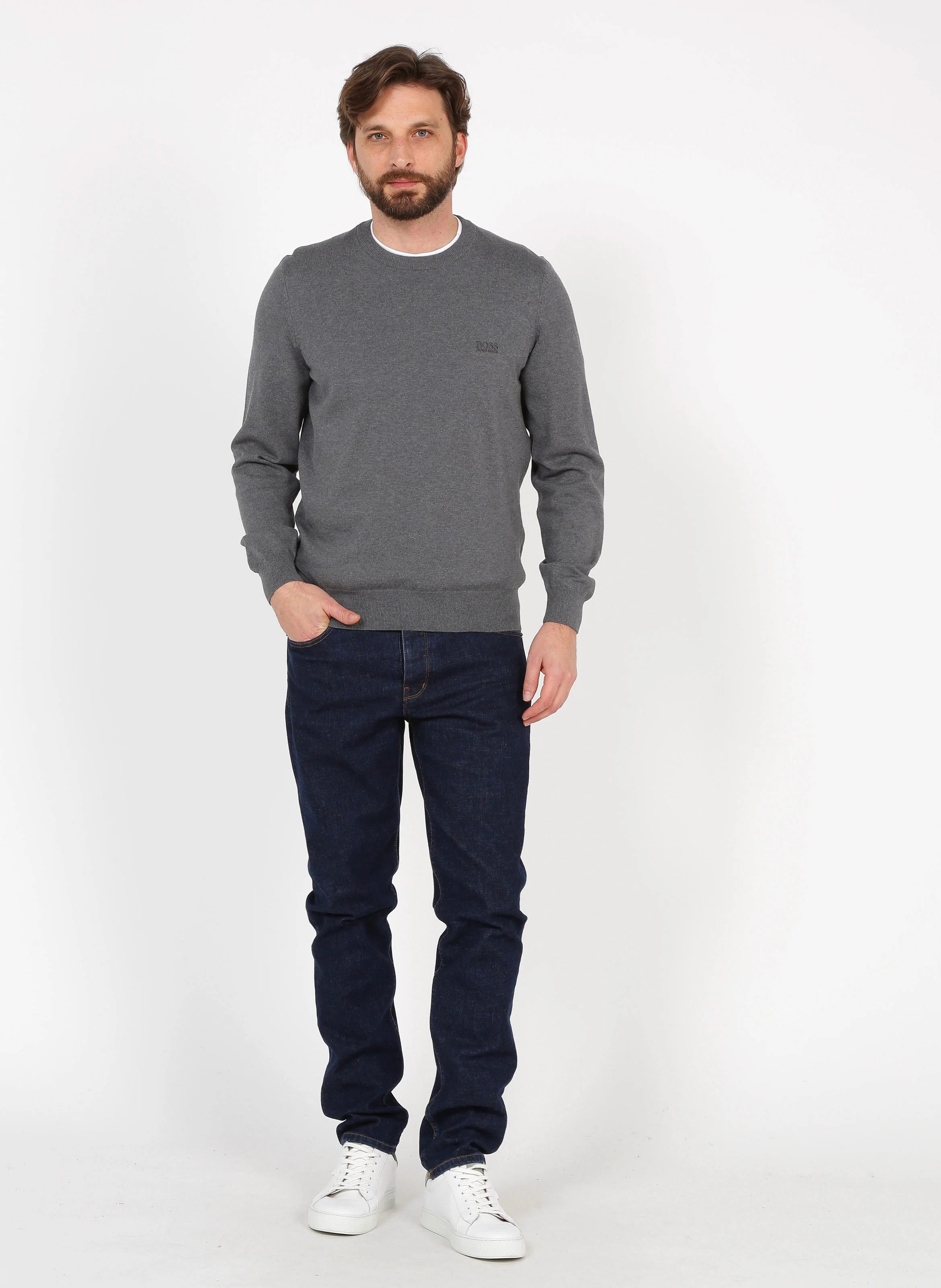 Jean slim en coton mélangé | Jean brut