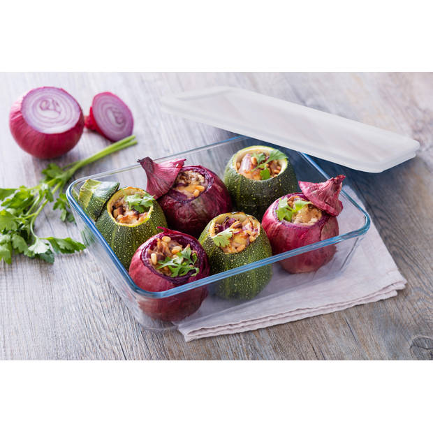 Pyrex Cook & Freeze ovenschalen - met deksel - set van 2 - 1,5 en 2,6 Liter