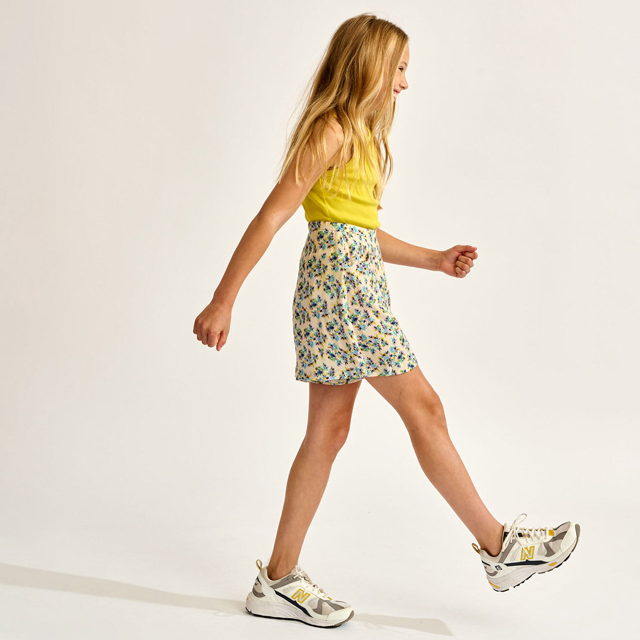 Bellerose Jupe-short Peony  imprimée blanc/multicolore