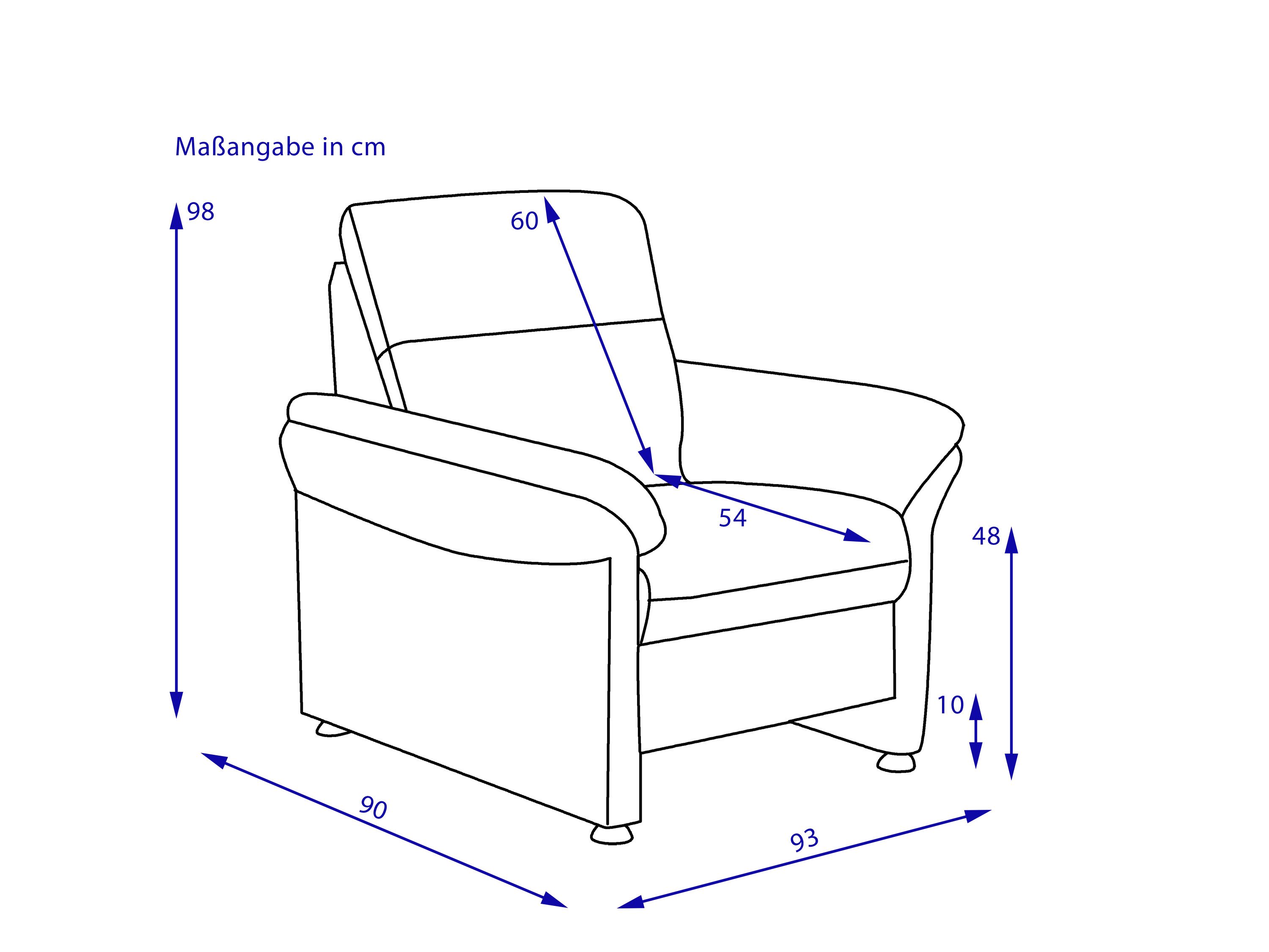 Sessel SYSTEMPOLSTER PEDRO ecru 45cm KALTSCHAUM
