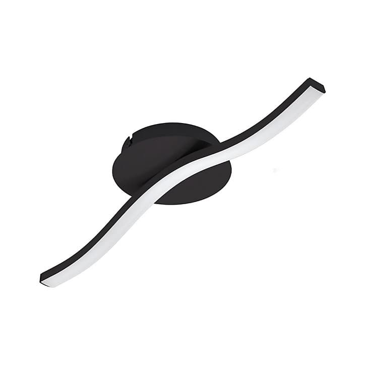 Applique murale LED intégrée 1 lumière Cabezas IP20 0 650 lm 5W blanc chaud H.6 x L.13 Eglo noir