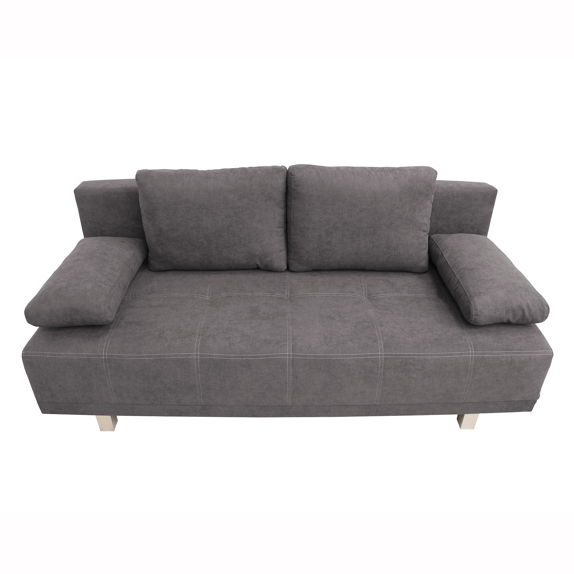 Schlafsofa - grau - mit Staukasten - 194 cm