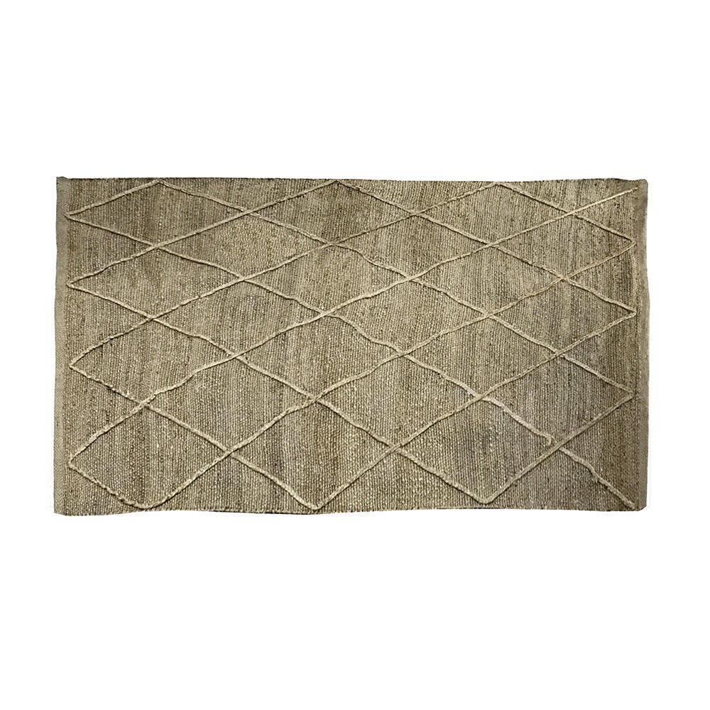 Tapis rectangulaire coton tufté marron 120x170 cm