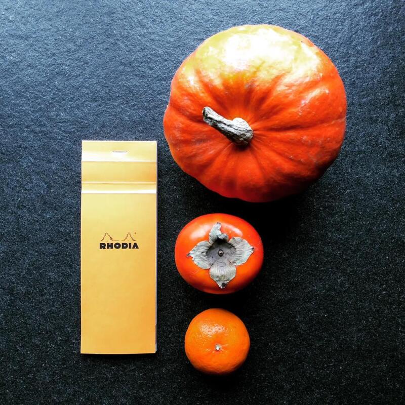 Bloc agrafé Shopping N°8 7,4x21 cm 80 feuilles petits carreaux 5/5 80 g. - Orange