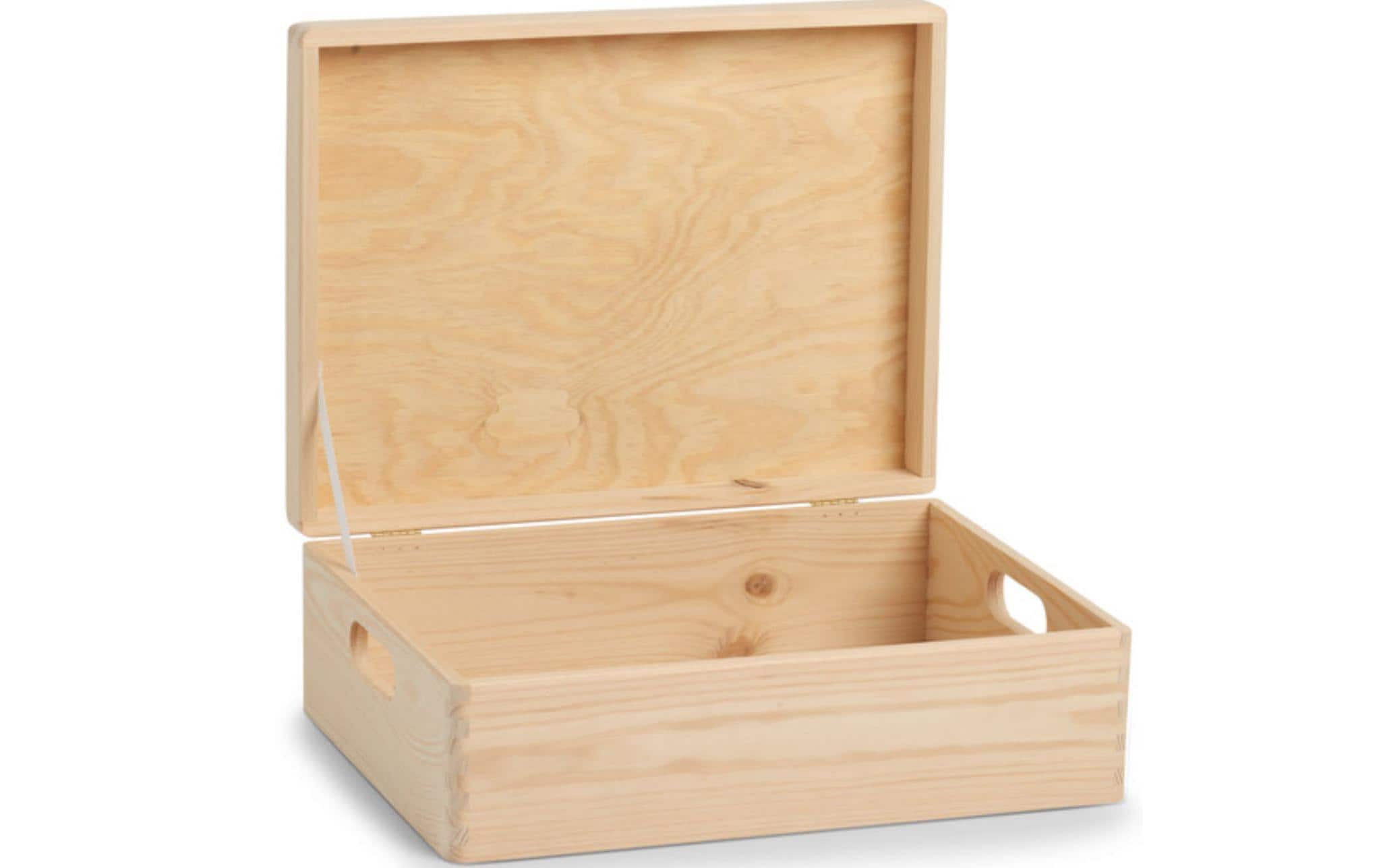 Aufbewahrungskiste mit Deckel 40 x 14 cm, NatureAllzweckkiste
