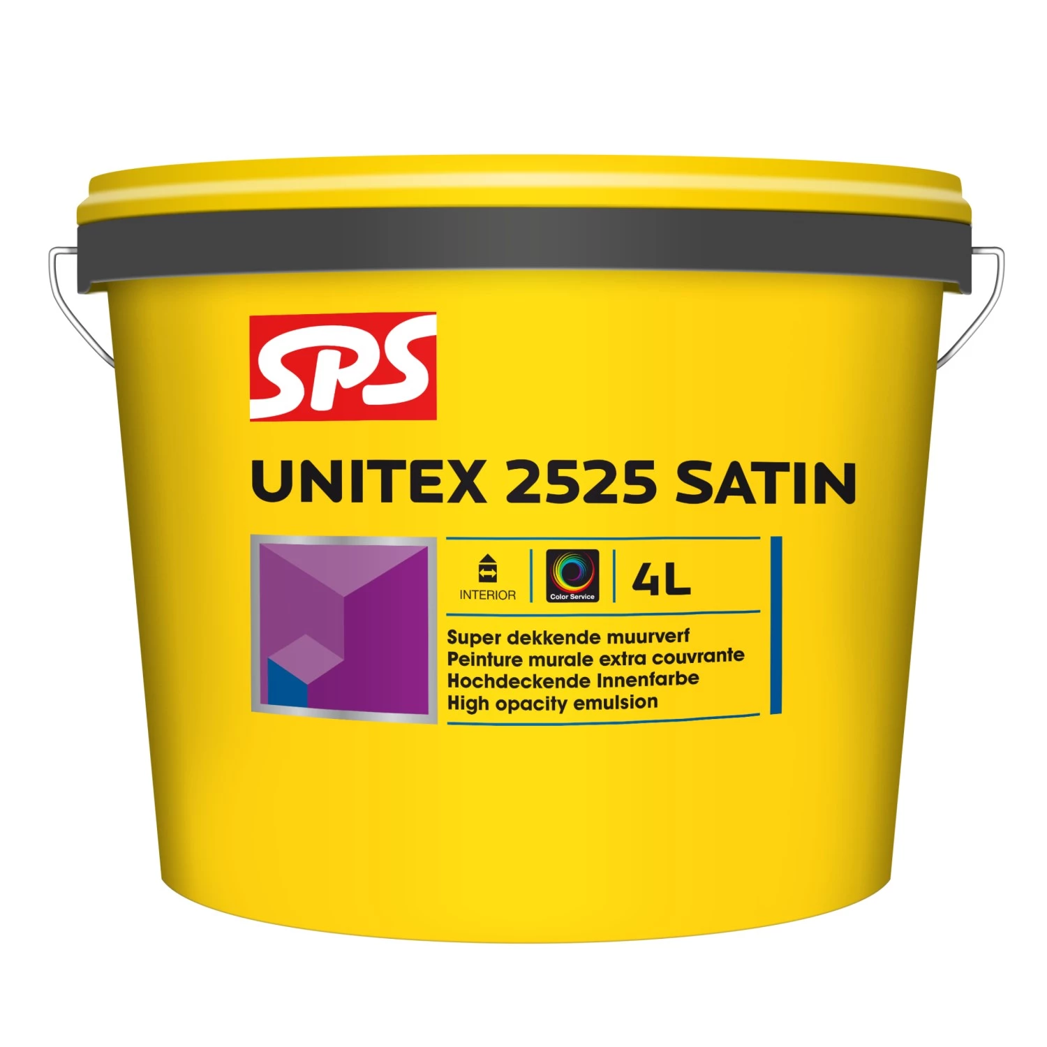 SPS Unitex 2525 Satin Muurverf - op kleur gemengd - 4L