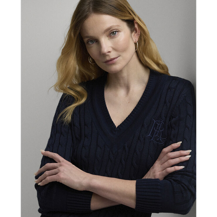 Lauren Ralph Lauren BRIGHT RAYON/COTTON-SWEATER Lauren navy