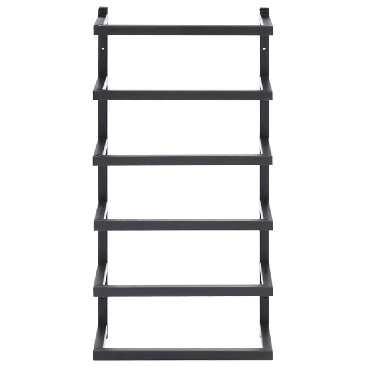 Helloshop26 Porte-serviettes mural noir acier