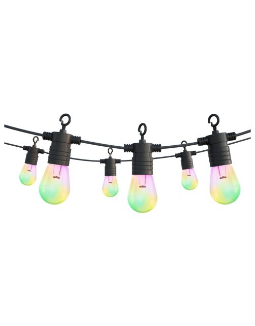 Calex Smart Outdoor Party String Light - Tuinverlichting - 10 m 1000 g Multi-Color 24v