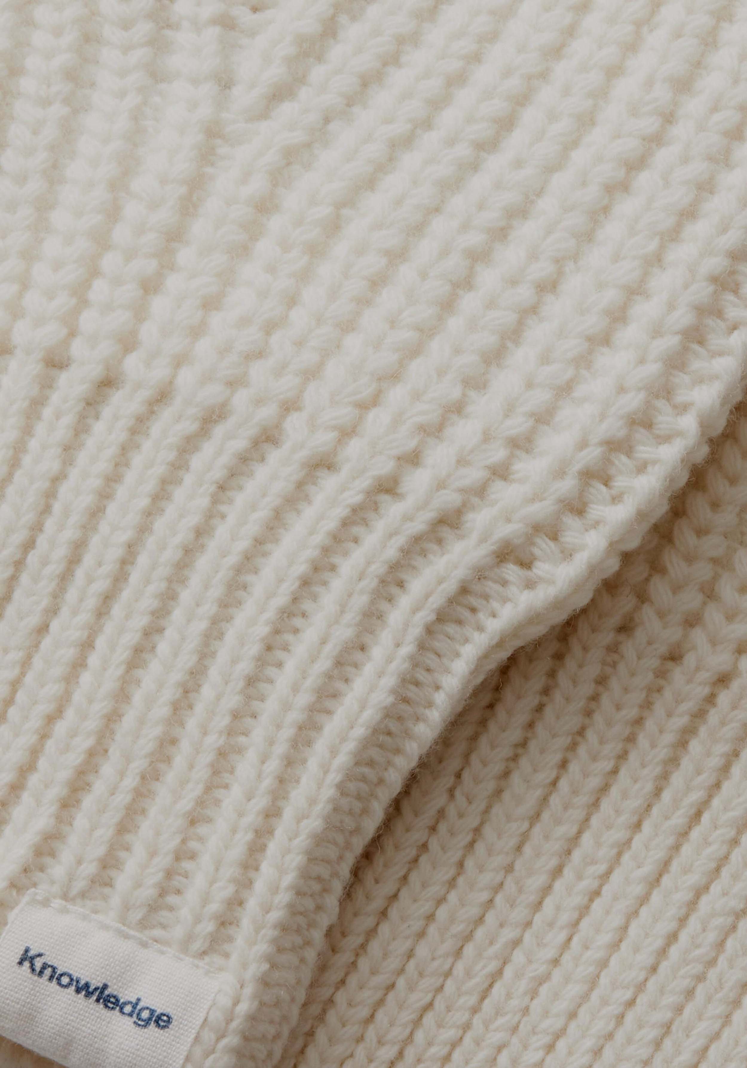 Knowledge Cotton Apparel Handschuhe Patent Knit Gloves Egret