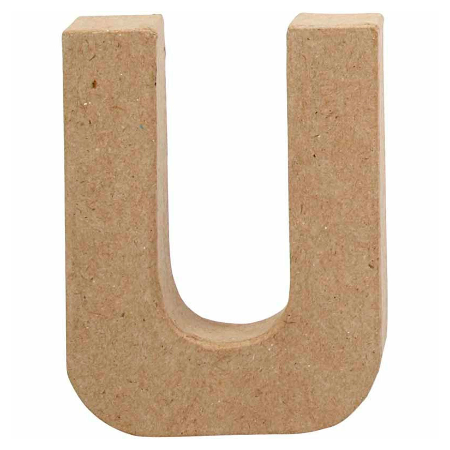 Letter Papier-maché- U, 10cm