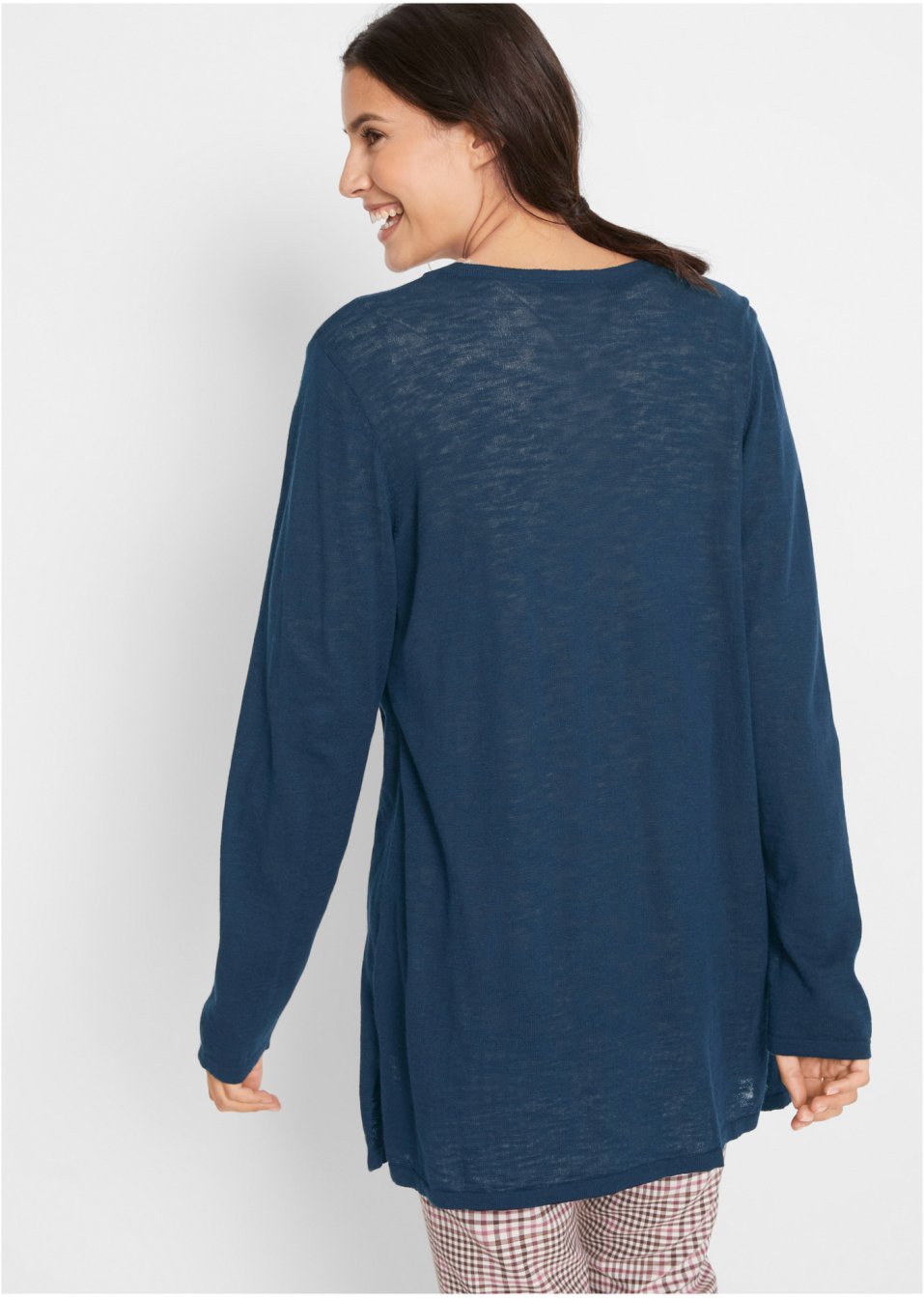 Cardigan léger en maille coton avec fentes