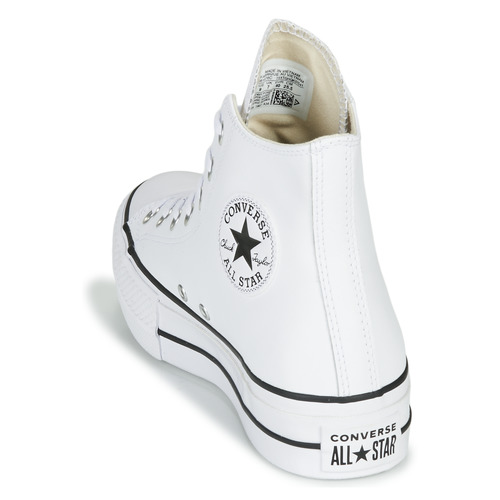 Converse - CHUCK TAYLOR ALL STAR LIFT CLEAN LEATHER HI - Blanc