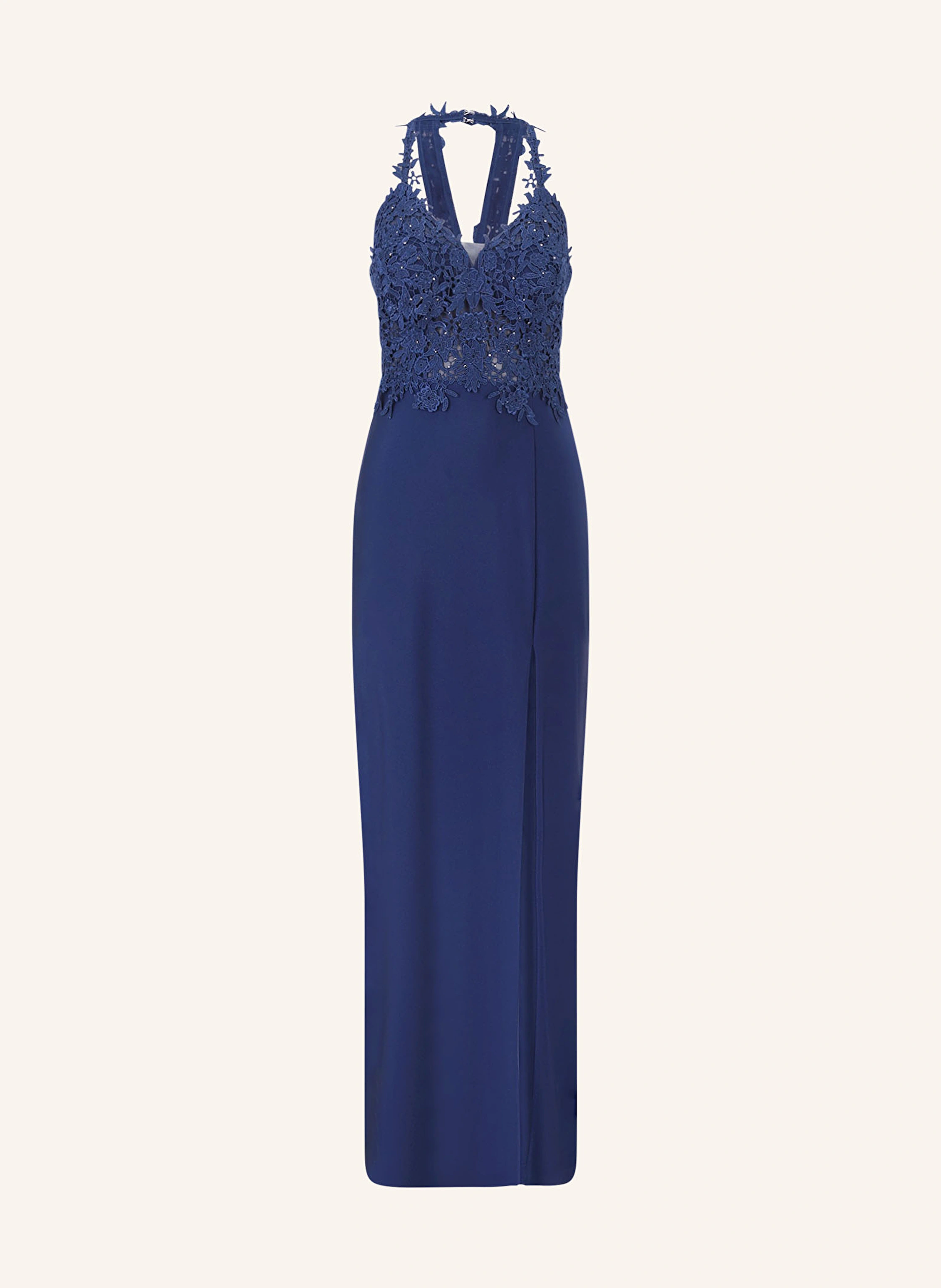 Suddenly Princess Abendkleid im Materialmix mit Spitze und Cut-out
