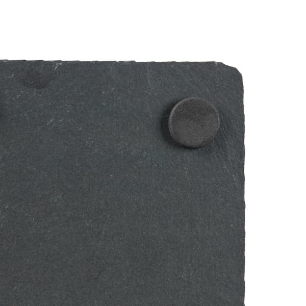sett med 10 underlegg i skifer 10x10 cm
