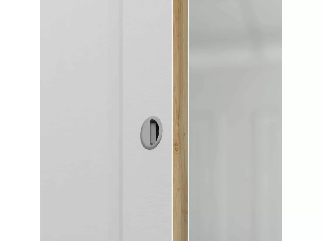 Porte Coulissante avec Rail - Prépeinte Marseille 83 cm - Sans butée