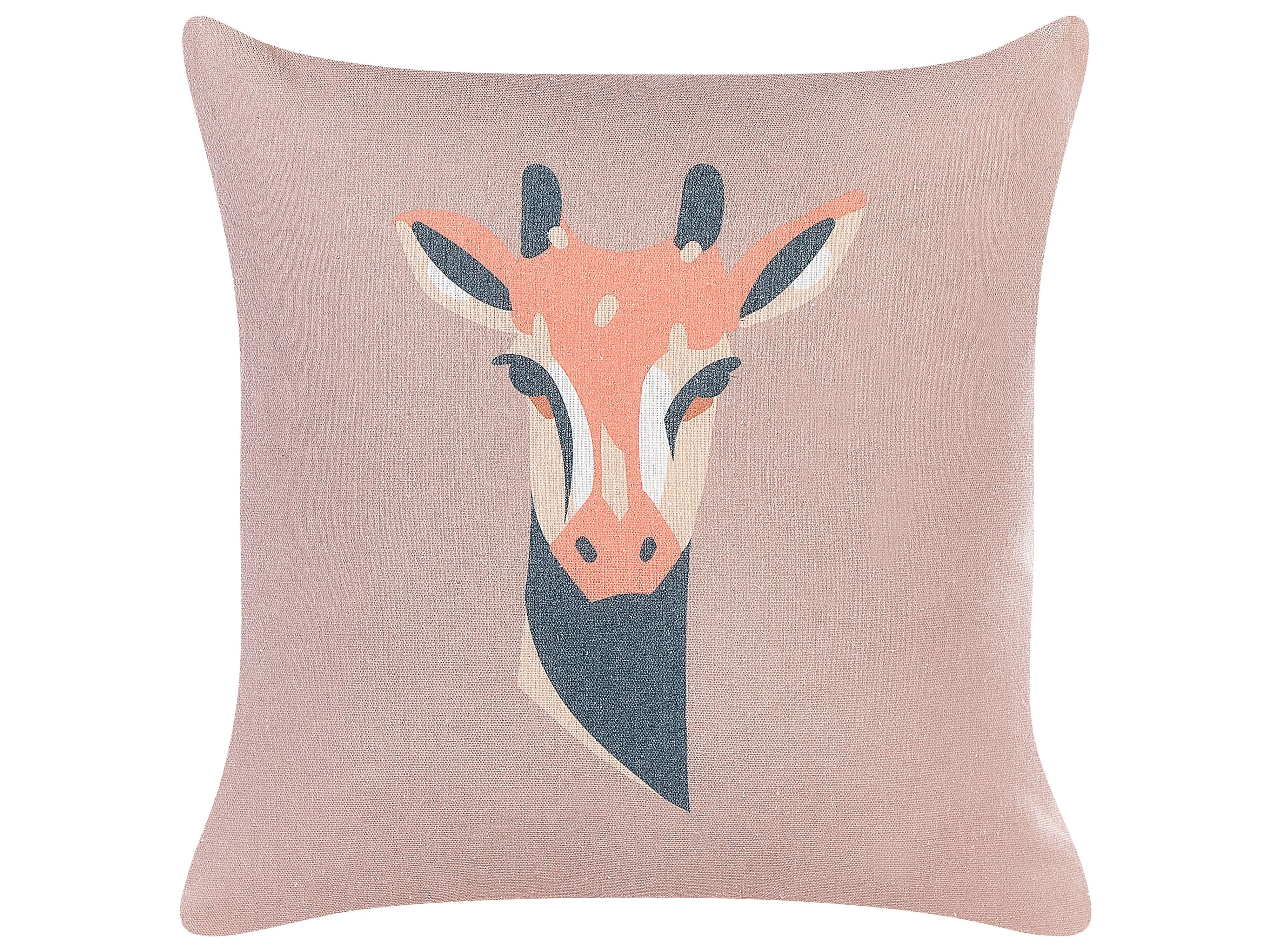 Set van 2 sierkussens CANDELABRA 45 x 45 cm Roze dierenprint