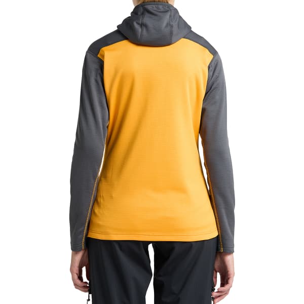 Veste polaire ski rando HAGLÖFS ROC FLASH MID HOOD W MAGNETITE/SUNNY YELLOW