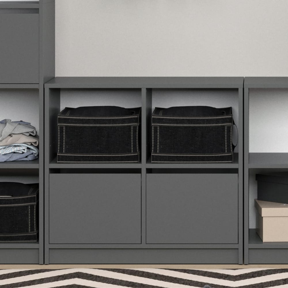 Vicco Kleiderschrank Visit Anthrazit Dielenschrank Flurgarderobe - Offen begehbar (Set XXL)