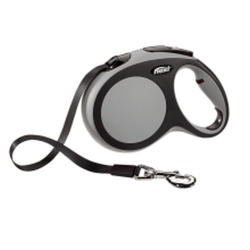 Guia Flexi New Comfort de 5m para cães grandes, cinza
