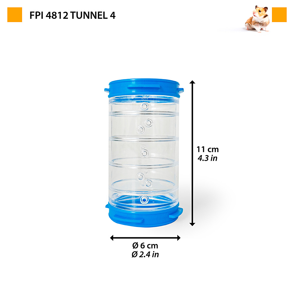 Accessoires rongeurs ferplast tube fpi 4812 tunnel 4 couleurs multiples plastique