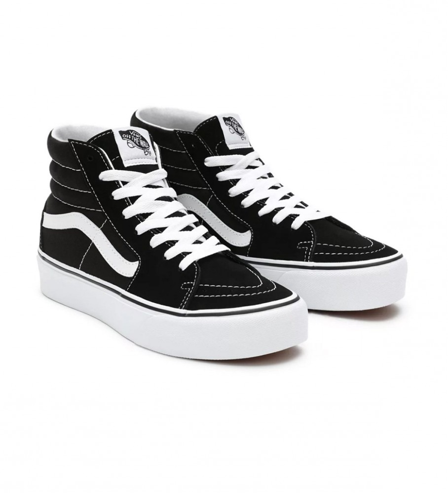 Tênis Vans Sk8-Hi 2.0 de camurça com plataforma, preto