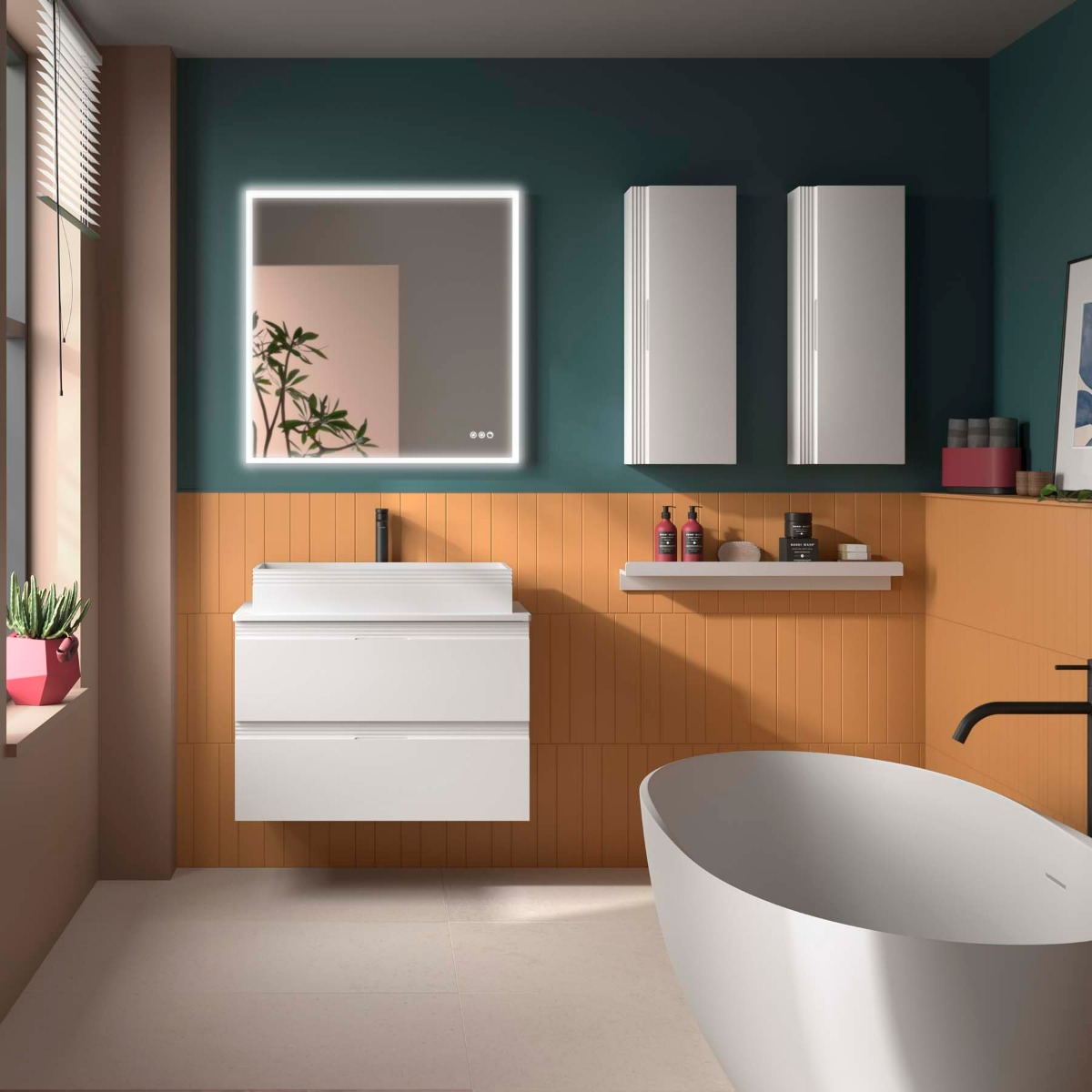 Muebles Ammeli kolomkast 80cm wit mat
