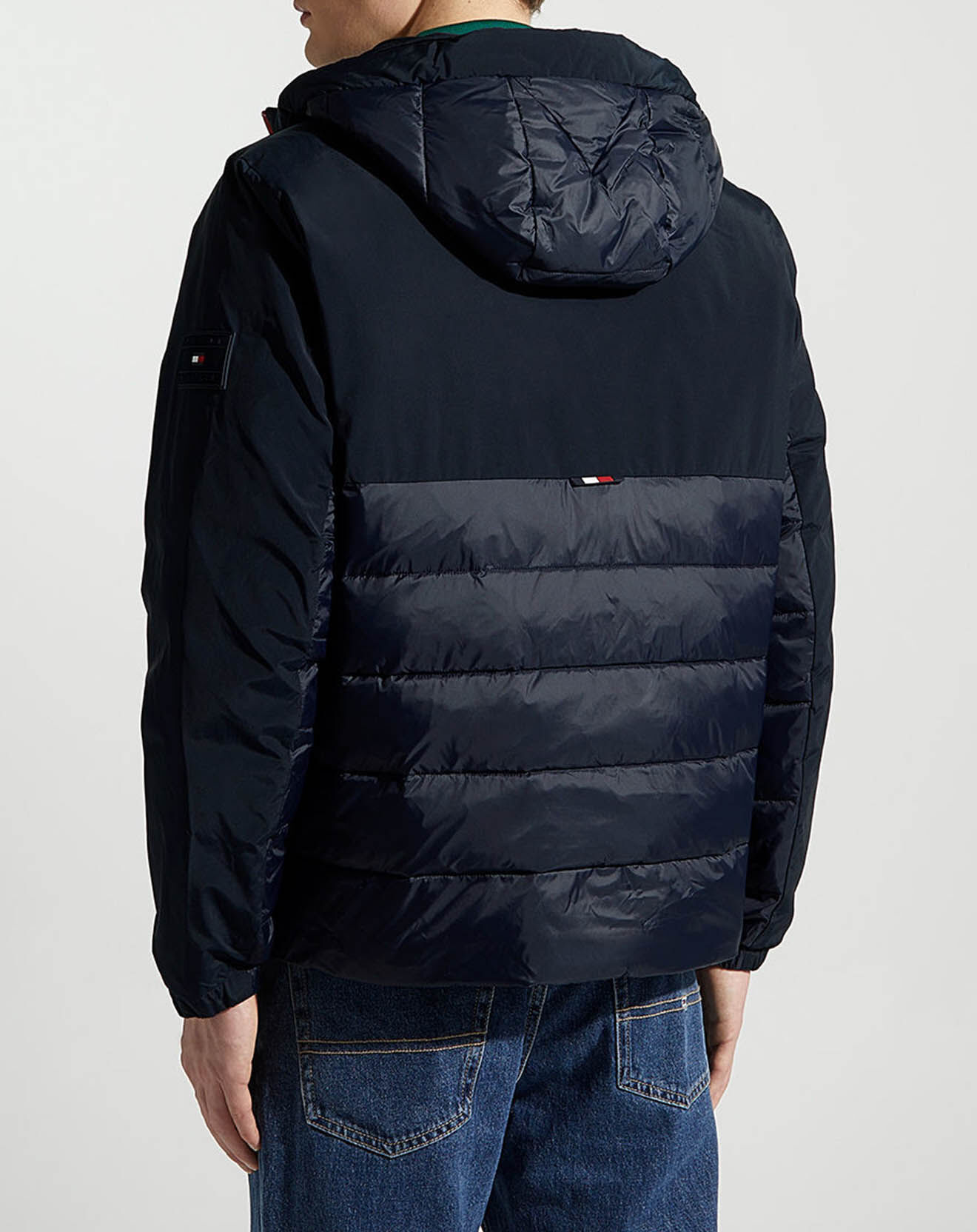 Tommy Hilfiger Blouson à capuche Mix Media bleu marine