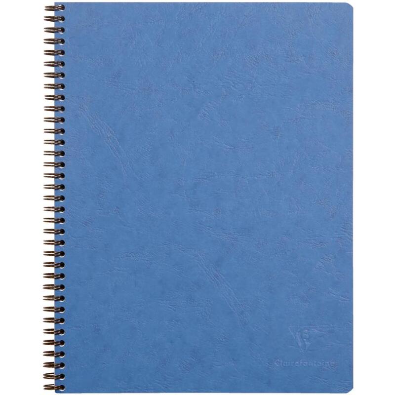 Carnet reliure intégrale Age Bag A4+ 160 pages détachables perforé 4 trous petits carreaux - Bleu