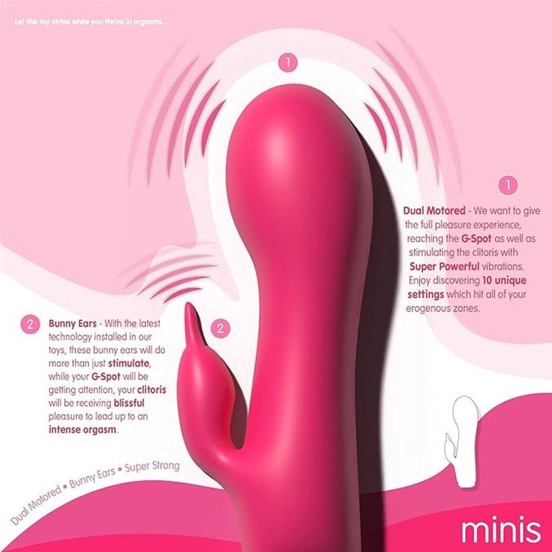 Skins Mini's Bijou Bunny - G-spot Vibrator - Roze - Silicoon