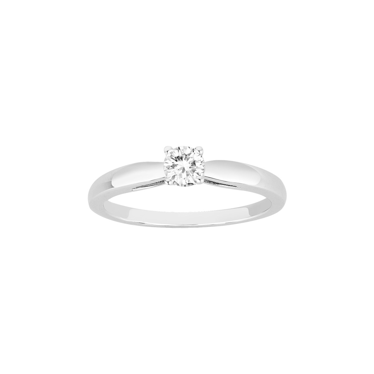 Bague de fiançailles en Argent avec oxyde de zirconium blanc