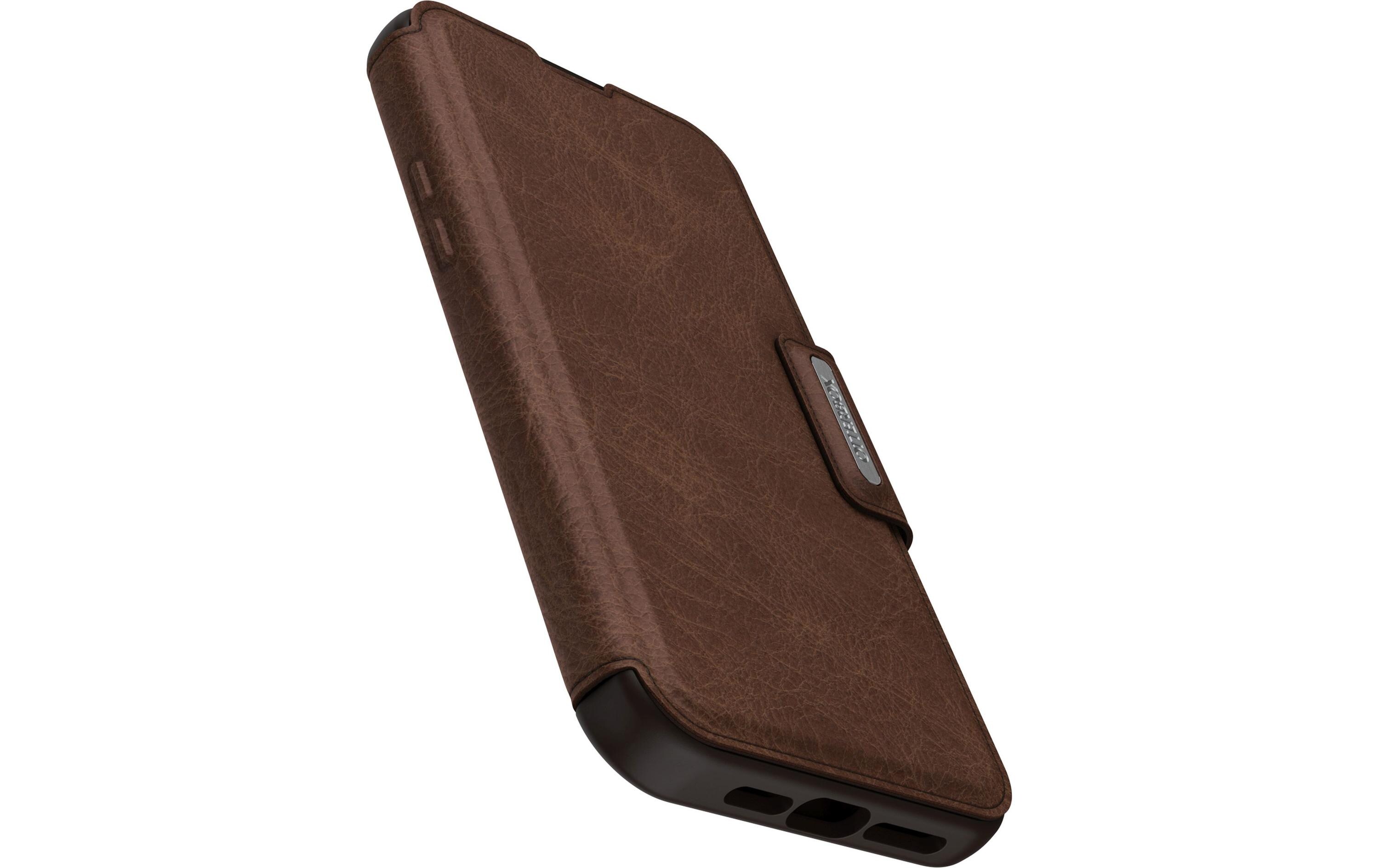 Book Cover Strada iPhone 15 Pro Max BraunSchutzhülle für das Apple iPhone 15 Pro Max