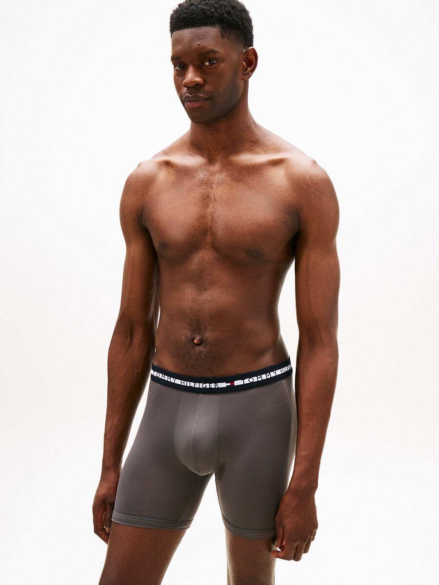 TOMMY HILFIGER<br>Conjunto de 3 cuecas boxer lisas