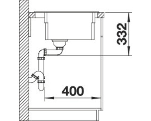 Blanco ETAGON 6 spoelbak, 600 x 510 mm, zacht wit, 527077