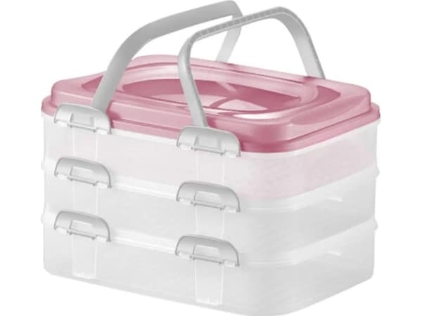 Dajar Tre-lags deigbeholder med lokk Dolce 40 x 30 x 24,3 cm DOMOTTI Fargeblanding