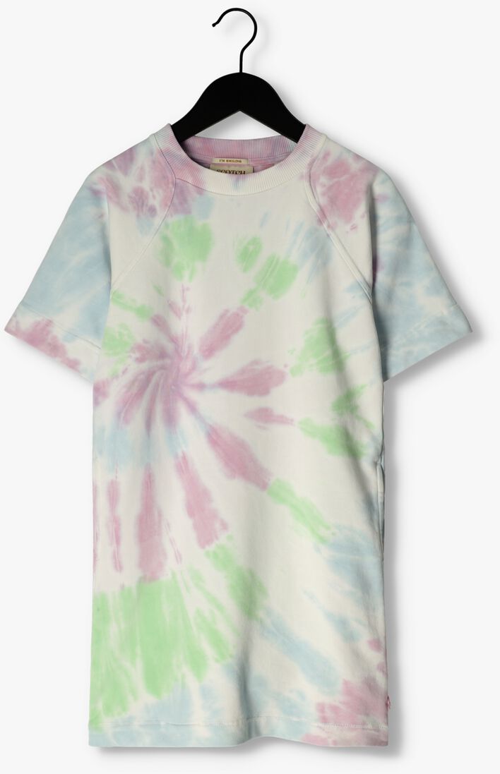 SCOTCH & SODA multi scotch & soda mini jurk tie dye sweat dress