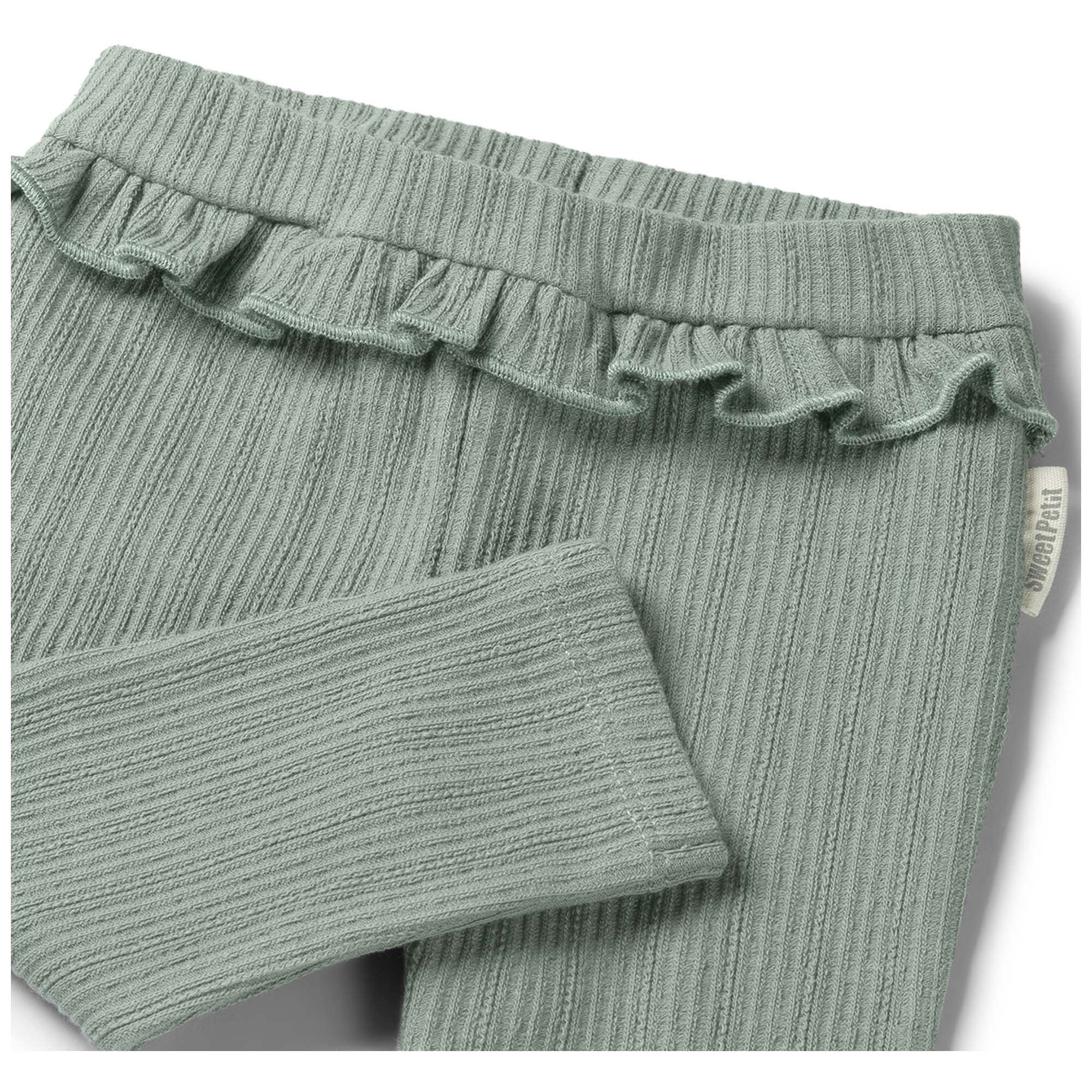 Sweet Petit baby legging Lotta  effen groen