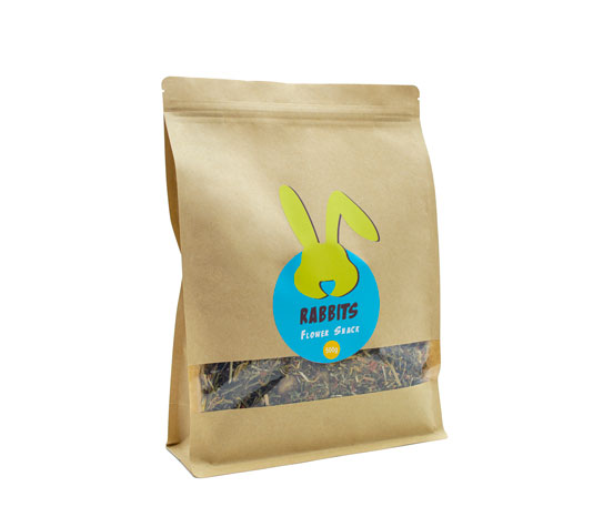 Petisco de Flores para Coelhos – 250g - Mistura de Ervas e Flores como alimento complementar para Roedores – Melhora a digestão
