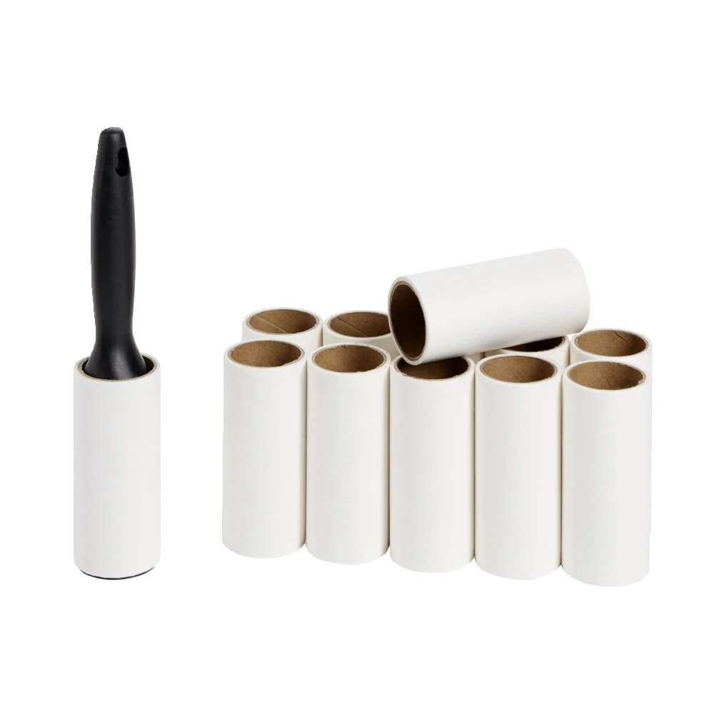 Brosse adhésive avec 12 rouleaux de recharge papier Ø5xH20cm