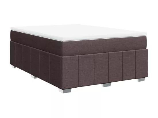 Sommier à lattes de lit avec matelas Marron foncé 160x200 cm