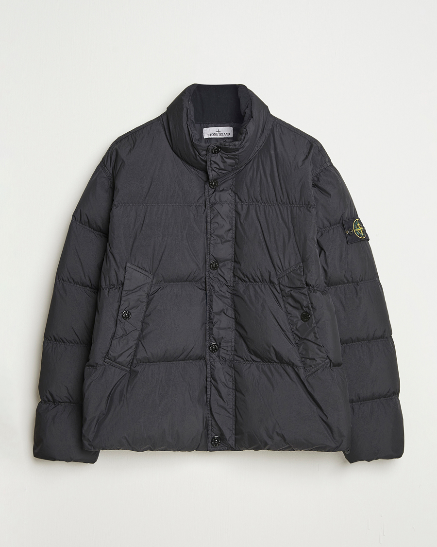 Stone Island Crinkle Reps Down Jacket Black