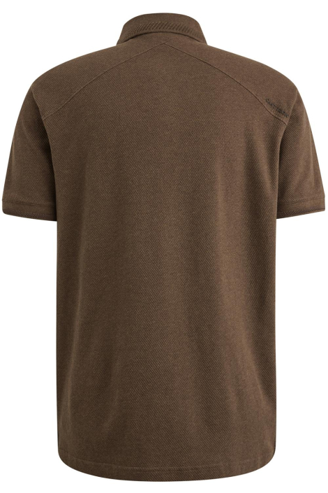 Cast Iron bruine heren polo