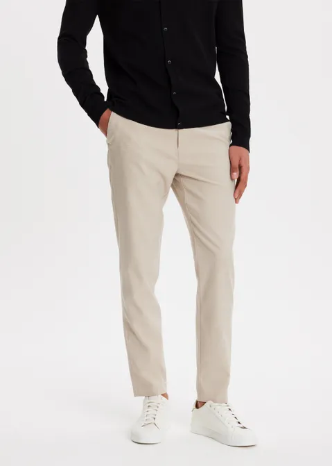 Geruite broek off-white (CREME)