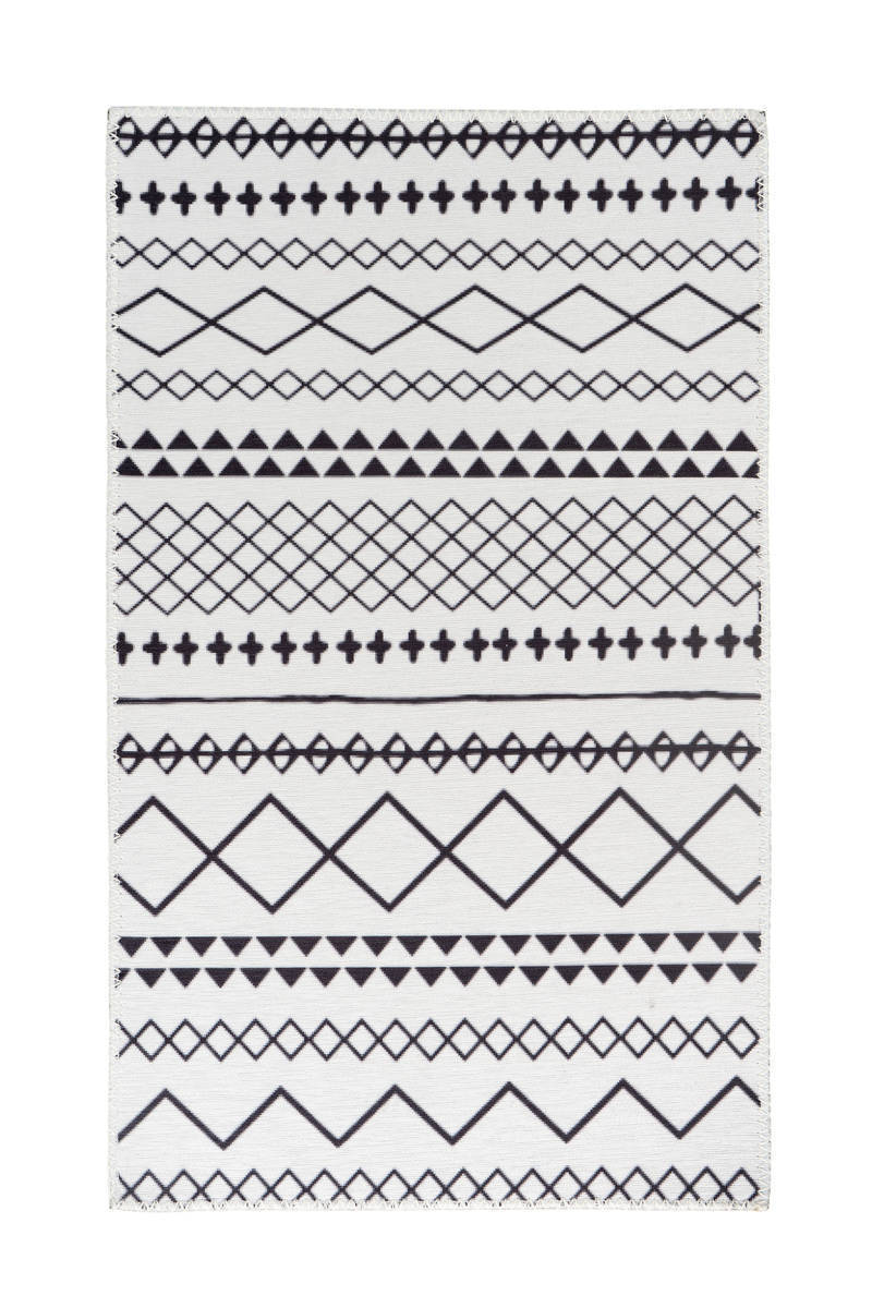 Teppich MAYA 400 - weiß-schwarz - 160x230 cm