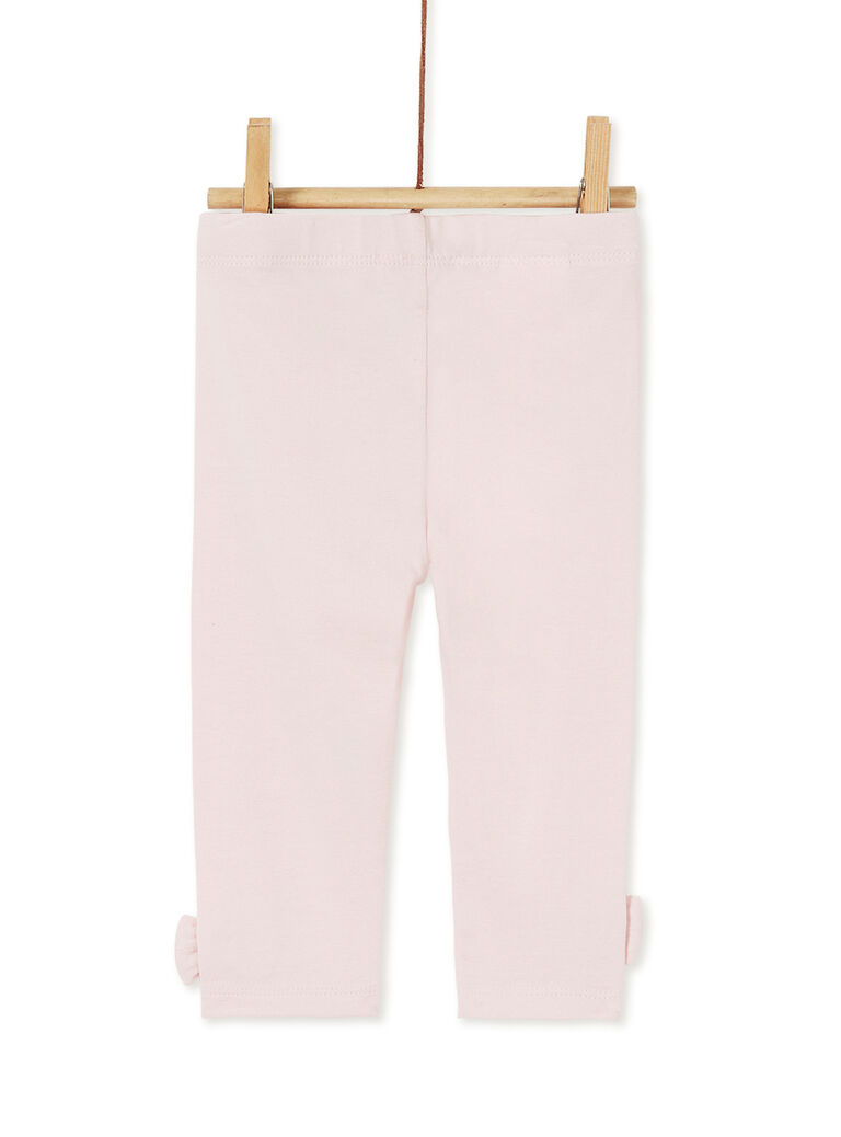 Legging rose pâle nœuds bébé fille