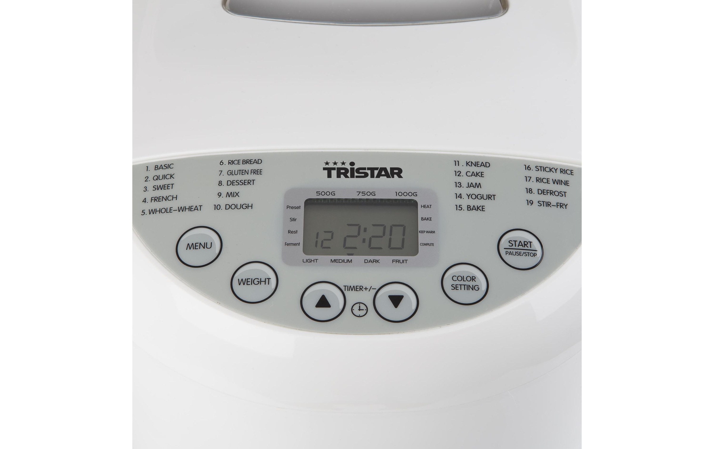 Tristar Brotbackautomat »BM-4586 Weiss« 19 Programme 550 W